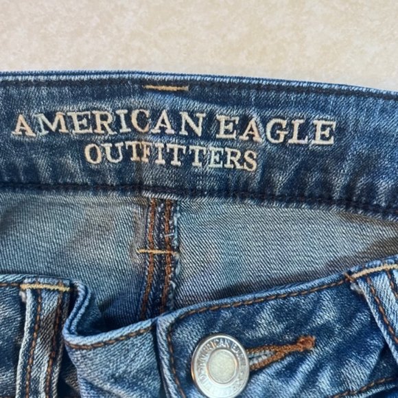 American Eagle Hi-Rise Denim Jegging Crop Super Stretch 8 (28.5) - Picture 3 of 7